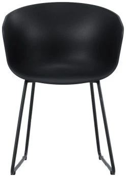 Veke Seattle Tuoli Käsinojilla Musta, Mustat Jalat