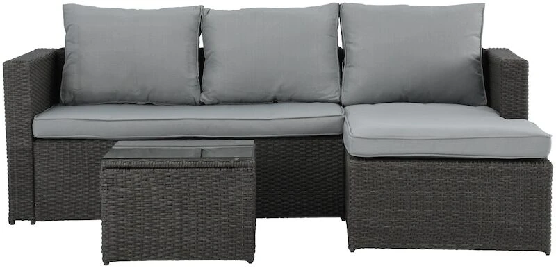 Veke Oakland Divaanisohva Ja Sohvapöytä Tummanharmaa 2 Veke Oakland Divaanisohva Ja Sohvapöytä Tummanharmaa - Image 2