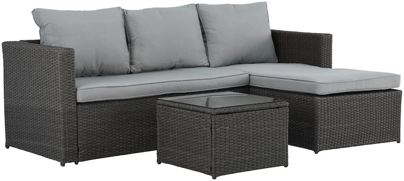 Veke Oakland Divaanisohva Ja Sohvapöytä Tummanharmaa 6 Veke Oakland Divaanisohva Ja Sohvapöytä Tummanharmaa - Image 6