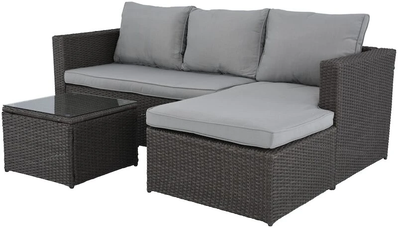 Veke Oakland Divaanisohva Ja Sohvapöytä Tummanharmaa 5 Veke Oakland Divaanisohva Ja Sohvapöytä Tummanharmaa - Image 5