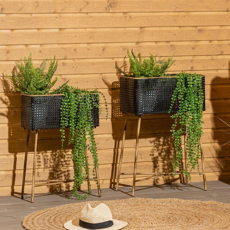 4living Lombok Kukkalaatikko 2kpl Setti Musta/ruskea 3 4living Lombok Kukkalaatikko 2kpl Setti Musta/ruskea - Image 3