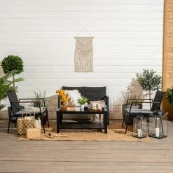 4Living Monrovia Sohvaryhmä Musta -Veke kauppa 4 living monrovio sohvaryhma miljoossa web pete 11