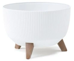 4Living Roma Line ECO Jalallinen Ruukku Ø33 Cm Valkoinen -Veke kauppa 4Living roma line eco jalallinen ruukku O33 cm valkoinen 1