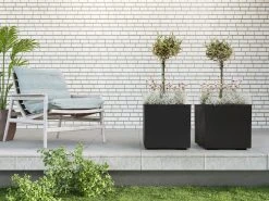 4Living Karo Beton ECO Ruukku 39x39x39,5 Cm Musta -Veke kauppa 4living karo beton eco ruukku 40x40x40 musta miljoo