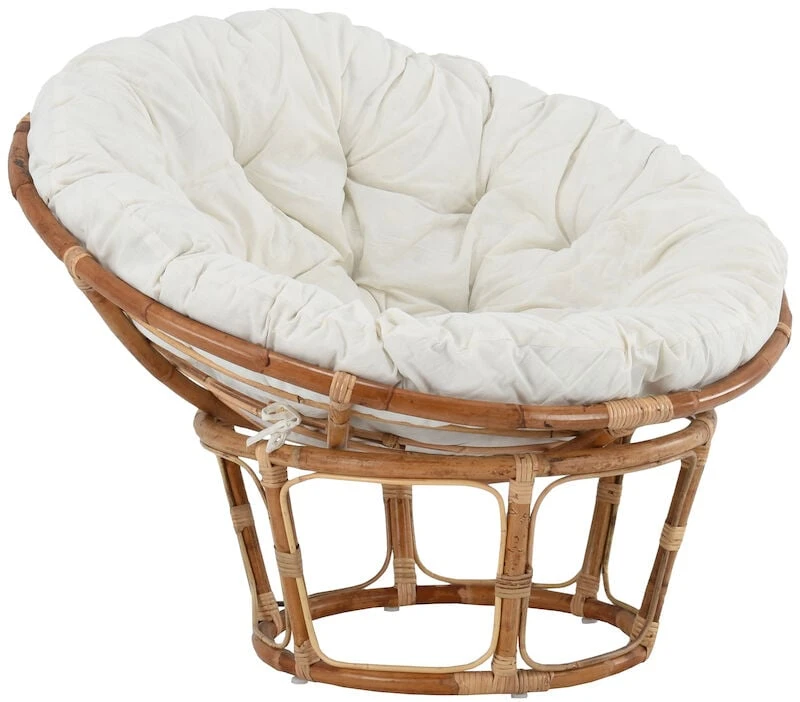 Veke Pesä Korituoli Luonnonväri Rottinki, L.valkoinen Pehmuste 3 Veke Pesä Korituoli Luonnonväri Rottinki, L.valkoinen Pehmuste - Image 3