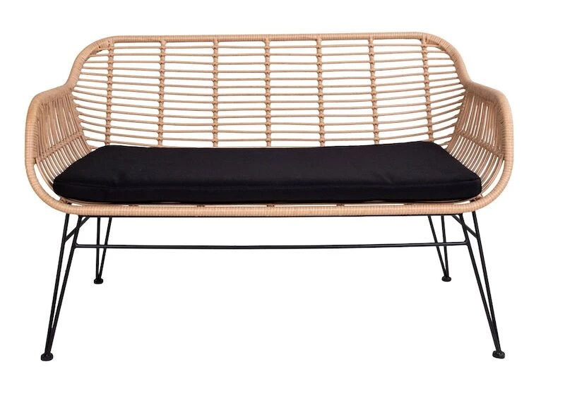 House Nordic Trieste Sohva Polyrottinki Luonnonväri, Musta Pehmuste 2 House Nordic Trieste Sohva Polyrottinki Luonnonväri, Musta Pehmuste - Image 2