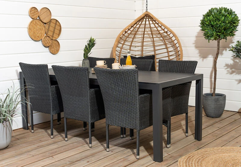 Veke Asta 6-hengen Ruokailuryhmä Musta 2 Veke Asta 6-hengen Ruokailuryhmä Musta - Image 2