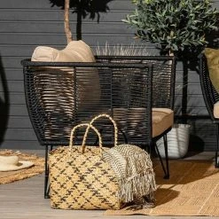 Bloomingville Mundo Nojatuoli Musta/beige -Veke kauppa Bloomingville mundo sohvaryhma miljoossa web pete 1 1