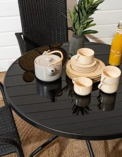 Veke Cafe-Puro Pyöreä 4-hengen Ruokailuryhmä Musta -Veke kauppa Cafe puro 4 hengen ruokailuryhma web 7