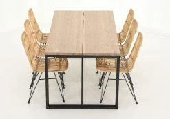 Veke Honka-Pyry 6-hengen Ruokailuryhmä Metallijaloilla Antiikkipetsattu-luonnonväri -Veke kauppa Honka Pyry ruokailuryhma 6 hengen metallijaloilla antiikkipetsattu luonnonvariVeke 4 2