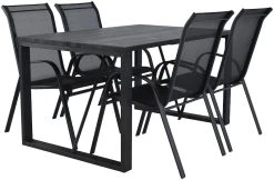 Veke Honka-Feel 4-hengen Ruokailuryhmä Musta