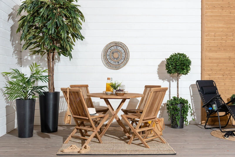 House Nordic Oviedo-Toledo Pyöreä 4-hengen Tiikki Ruokailuryhmä 4 House Nordic Oviedo-Toledo Pyöreä 4-hengen Tiikki Ruokailuryhmä - Image 4