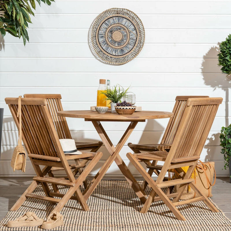 House Nordic Oviedo-Toledo Pyöreä 4-hengen Tiikki Ruokailuryhmä 3 House Nordic Oviedo-Toledo Pyöreä 4-hengen Tiikki Ruokailuryhmä - Image 3