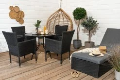 Veke Odense Riippukeinu Luonnonväri/musta Pehmuste -Veke kauppa House Nordic Cafe Asta 4 hengen ruokailuryhma web 9 1