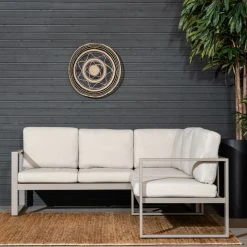 Veke Kallas Kulmasohva Greige, Hiekka Pehmusteet