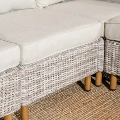 Veke Lehdokki Avokulmasohva Greige/luonnonvalkoinen