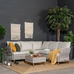 Veke Lehdokki Kulmasohva 2K2 Greige/luonnonvalkoinen