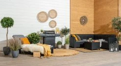 Veke Lupiini Kulmasohva Ja Sohvapöytä Grafiitti -Veke kauppa Lupiini kulmasohva ja sohvapoyta miljoossa Musta web pete 6