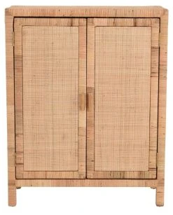 Bella Luna Marbella Rottinkikaappi 2-ovinen Luonnonväri