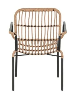 Veke Oldie 4-hengen Ruokailuryhmä Luonnonväri/ Musta -Veke kauppa Oldie tuoli luonnonvari polyrottinki mustat jalat 2 1