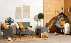 Veke Pisara Riippukeinu Jalustalla Harmaa Polyrottinki/teräs -Veke kauppa Pisara riippukeinu miljoossa web pete 15