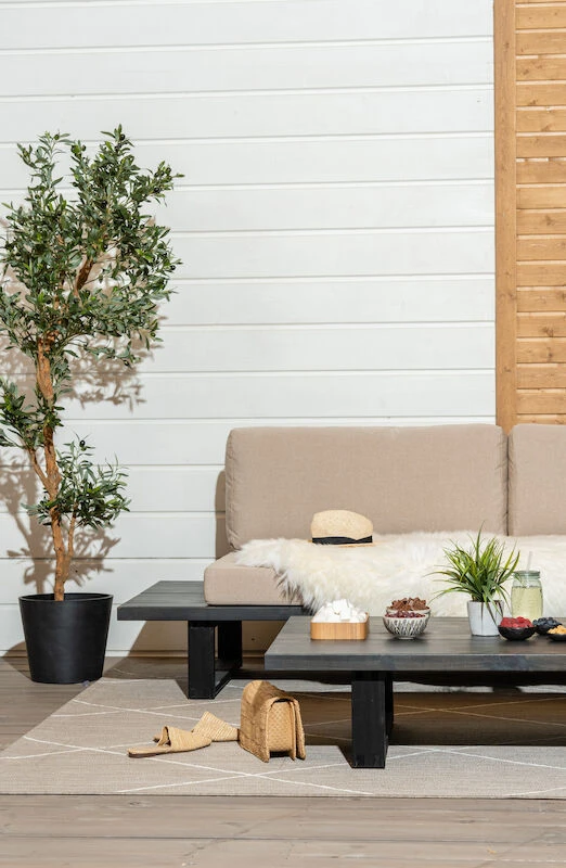 Veke Saima XL Avokulmasohva Musta/Texsilk Hiekka 4212 2 Veke Saima XL Avokulmasohva Musta/Texsilk Hiekka 4212 - Image 2