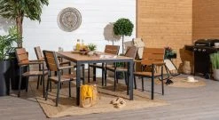 Veke Saari Aintwood 6-hengen Ruokailuryhmä Ruskea/musta -Veke kauppa Saari 6 hengen ruokailuryhma miljoossa web 13