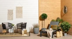 Veke Tuohi Puutarhatuoli Musta/harmaa