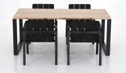 Veke Honka-Kalho 4-hengen Ruokailuryhmä Antiikkipetsattu-musta/musta -Veke kauppa Veke Honka Pasila x Veke 4 hengen ruokailuryhma antiikkipetsattu musta musta 0 1