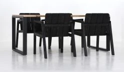 Veke Honka-Kalho 4-hengen Ruokailuryhmä Antiikkipetsattu-musta/musta -Veke kauppa Veke Honka Pasila x Veke 4 hengen ruokailuryhma antiikkipetsattu musta musta 1 0