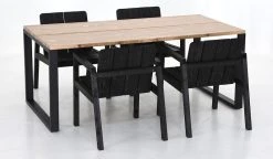 Veke Honka-Kalho 4-hengen Ruokailuryhmä Antiikkipetsattu-musta/musta -Veke kauppa Veke Honka Pasila x Veke 4 hengen ruokailuryhma antiikkipetsattu musta musta 1 1