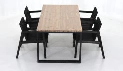 Veke Honka-Kalho 4-hengen Ruokailuryhmä Antiikkipetsattu-musta/musta -Veke kauppa Veke Honka Pasila x Veke 4 hengen ruokailuryhma antiikkipetsattu musta musta 4 2