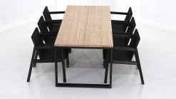 Veke Honka-Kalho 6-hengen Ruokailuryhmä Antiikkipetsattu-musta/musta -Veke kauppa Veke Honka Pasila x Veke 6 hengen ruokailuryhma antiikkipetsattu musta musta 4 2