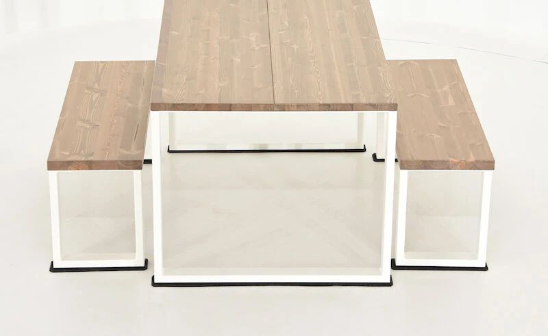 Veke Honka 4-hengen Ruokailuryhmä Antiikkipetsattu/valkoinen Metallijaloilla 6 Veke Honka 4-hengen Ruokailuryhmä Antiikkipetsattu/valkoinen Metallijaloilla - Image 6