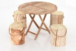 House Nordic Oviedo-Ecofurn Pölkky 4-hengen Pyöreä Ruokailuryhmä -Veke kauppa Veke House Nordic Oviedo Ecofurn Polkky 4 hengen pyorea ruokailuryhma 2 2