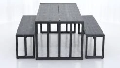 Veke Kioto 6-hengen Ruokailuryhmä Musta -Veke kauppa Veke Kioto 6 hengen ruokailuryhma musta 4 1