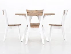 Veke Lana 4-hengen Ruokailuryhmä Pyöreä Antiikkipetsattu/valkoinen