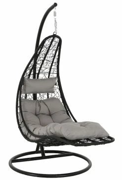 Veke Lepo Riipputuoli Ja Teline Musta, Harmaa Pehmuste -Veke kauppa Veke Lepo riipputuoli ja teline musta harmaa pehmuste 1 1