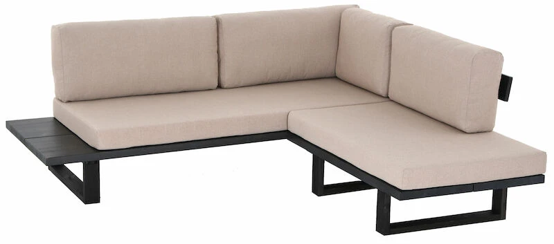 Veke Saima Avokulmasohva Musta/Texsilk Hiekka 4212 1 Veke Saima Avokulmasohva Musta/Texsilk Hiekka 4212