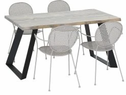 Veke, ENVY Triangel-Melena 4-hengen Ruokailuryhmä Savunharmaa/musta