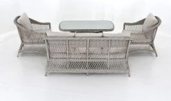 Vila Hven Sohvaryhmä Hiekan Värinen Polyrottinki/alumiini -Veke kauppa Vila Hven sohvaryhma hiekan varinen polyrottinki alumiini 8 2