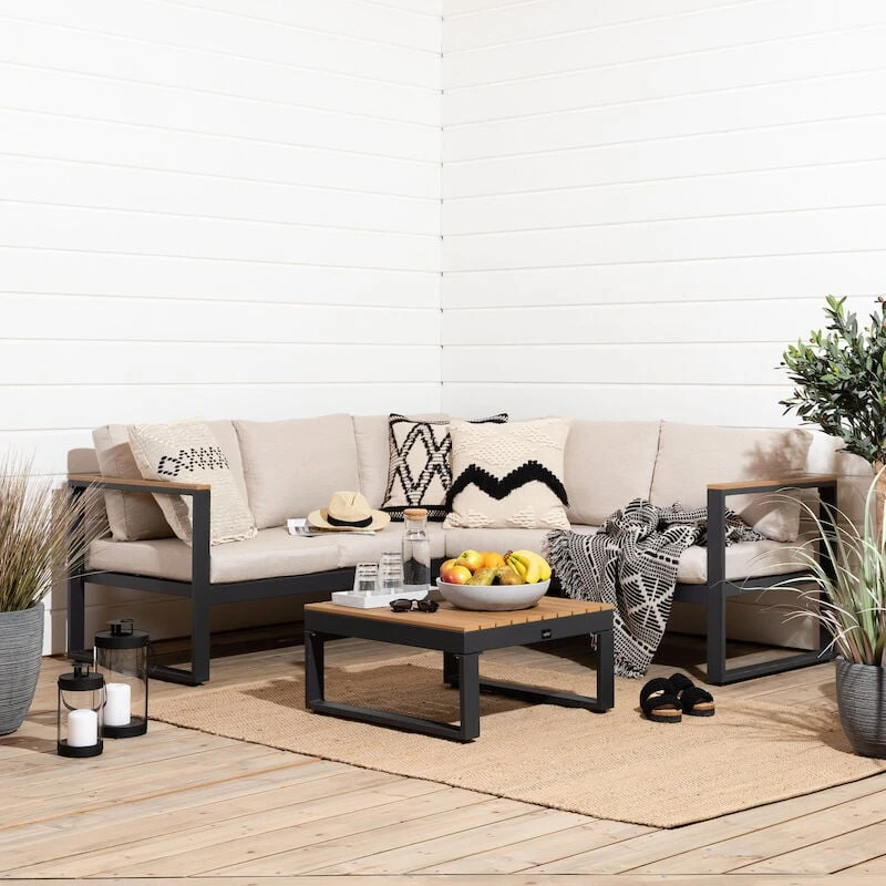 Veke Aava Kulmasohva Antrasiitti, Hiekka Pehmusteet 4 Veke Aava Kulmasohva Antrasiitti, Hiekka Pehmusteet - Image 4