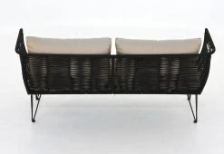 Bloomingville Mundo 3-istuttava Sohva Musta, Beige Pehmuste -Veke kauppa bloomingville Bloomingville Mundo 3 istuttava sohva musta beige pehmuste 8 2