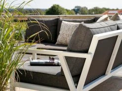 Brafab Rana Kulmasohva Ja Sohvapöytä Valkoinen/antrasiitti