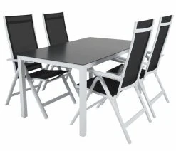 Brafab Rana Säädettävä Puutarhatuoli Musta/valkoinen