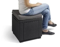 Keter Cube Rahi Grafiitti -Veke kauppa cube graphite person sitting cool grey