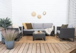 Veke Dublin Nojatuoli Tummanharmaa, Harmaat Pehmusteet