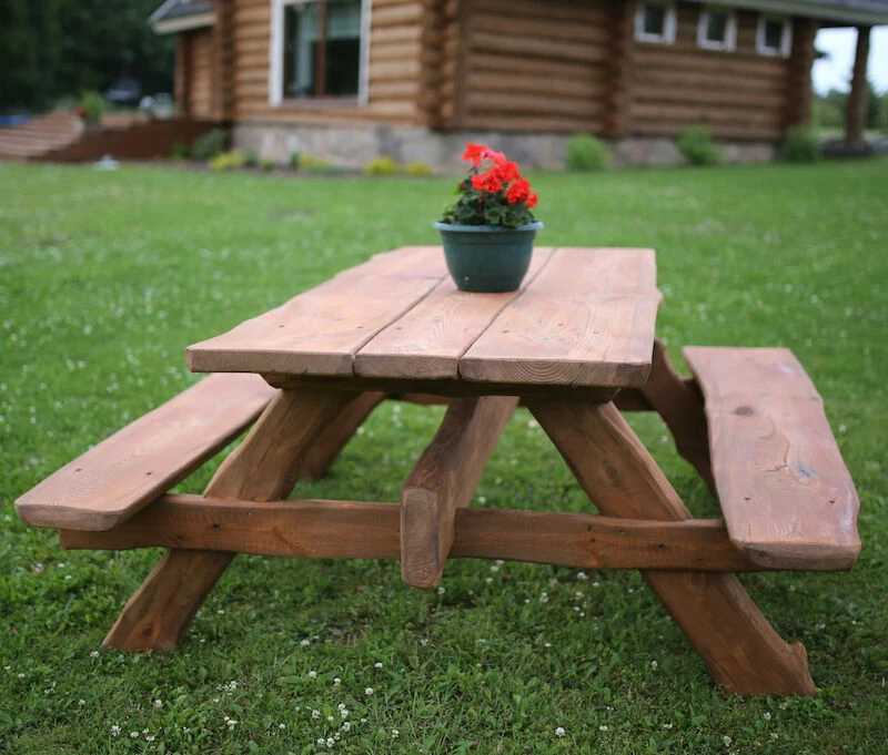 Ecofurn Rustica Picnic Pöytäryhmä Ruskea Mänty 2 Ecofurn Rustica Picnic Pöytäryhmä Ruskea Mänty - Image 2