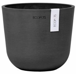 Ecopots Oslo Mini Ruukku Ø11,5 Cm Tummanharmaa -Veke kauppa ecopots oslo mini 16 tummanharmaa