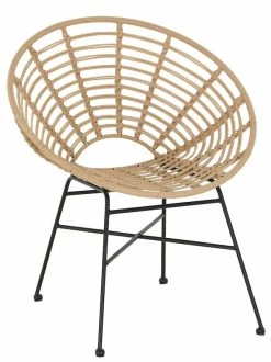 Envy Nora Puutarhatuoli Musta/luonnonväri